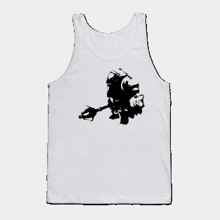 Bearman minimal silhouette white Tank Top